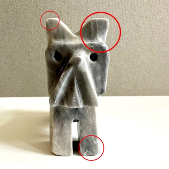 Vintage  alabaster Scottie dog figurine, Marble Scottie Dog - Picture 2 of 8